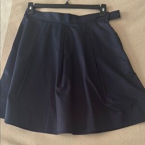 COS navy Pleated A-Line Mini Skirt for Work